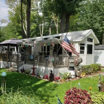 Cozy residential home with windows