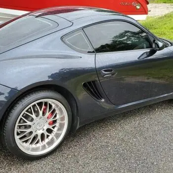 Sports car with dark window tint